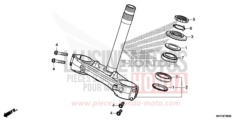 LENKSCHAFT von CBR1000RR "Fireblade" GRAND PRIX RED (R380) von 2020